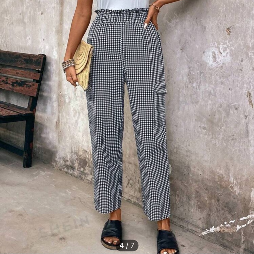 SHEIN checkered boxer pants